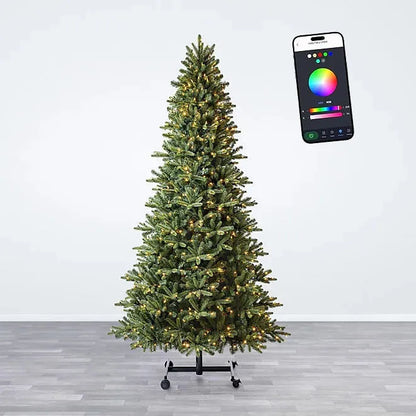 Auto Adjustable Pre-Lit Fir Christmas Tree