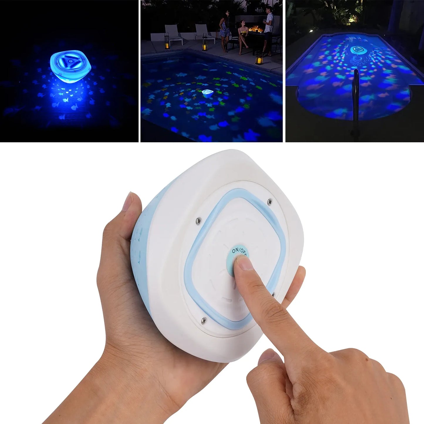 Underwater Fish Pattern Fountain Projector Light