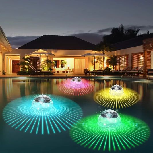 Solar-Powered LED Floating Pool Light