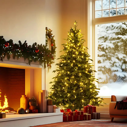 Pre-Lit Traditional Fir Multi-Function Christmas Tree