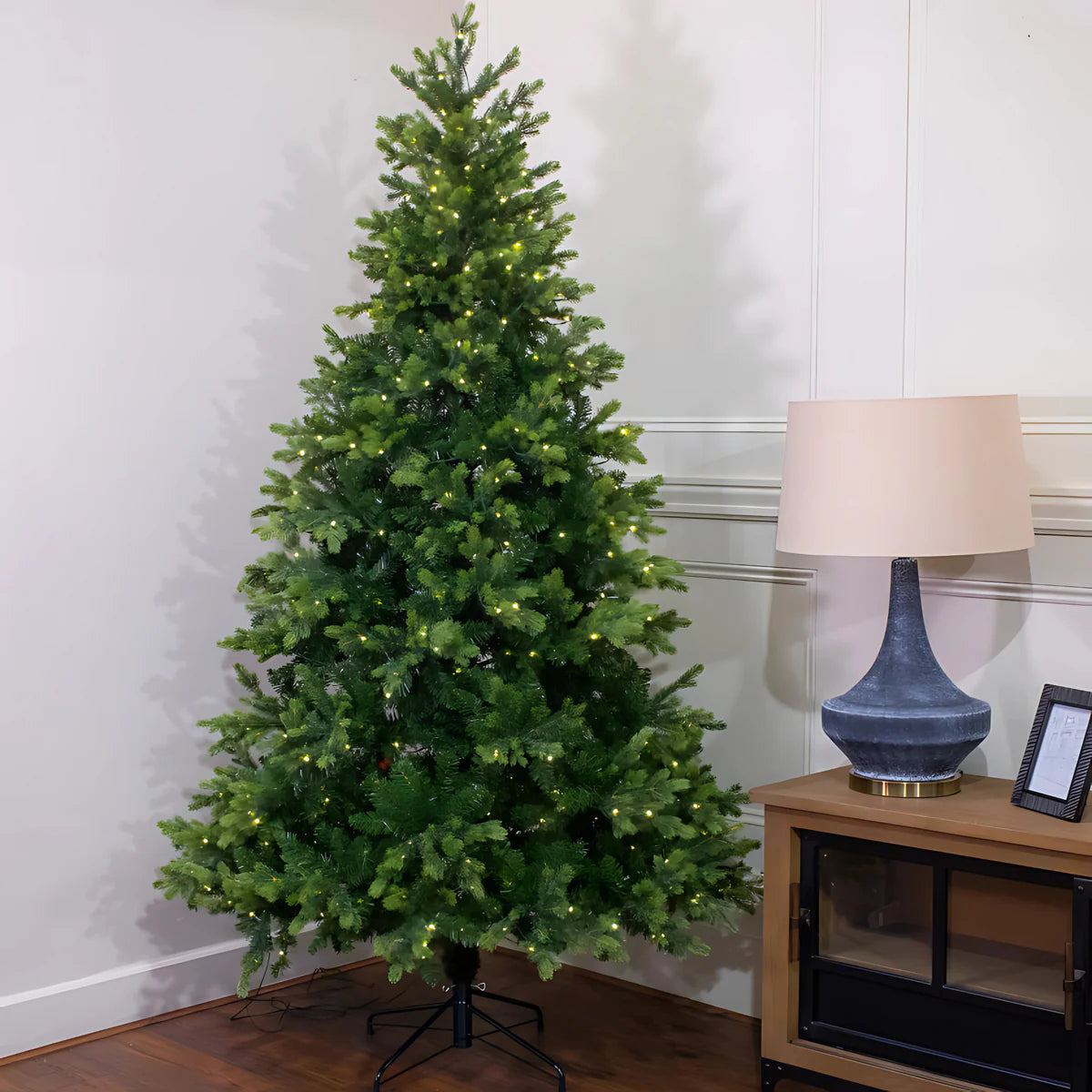 Pre-Lit Traditional Fir Multi-Function Christmas Tree