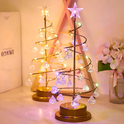 Christmas Crystal Tree Light Room Bedroom Decoration Led Lamp