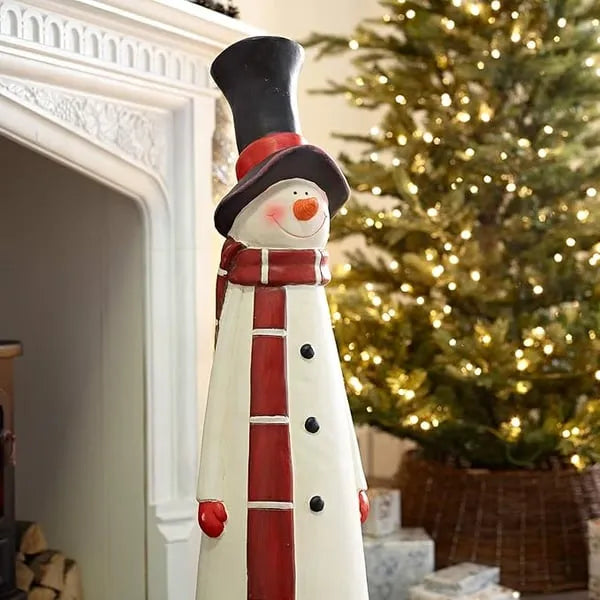 Handcrafted Santa & Snowman Figurines