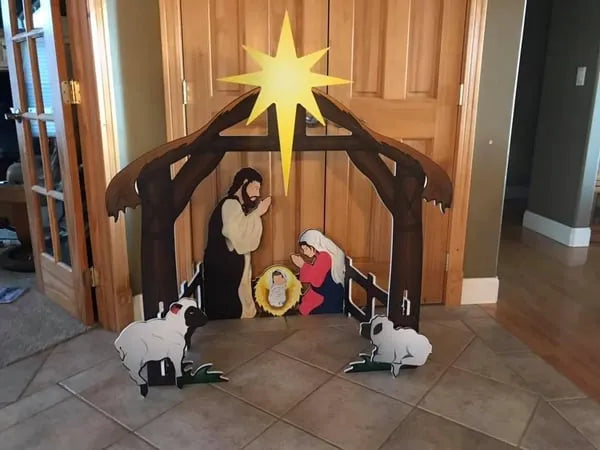 Jesus Nativity Scene Sign